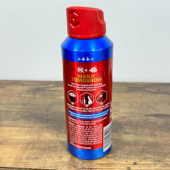 Old Spice Superman Man of Tomorrow Bright Citrus Cosmos Body Spray 5.1 oz - Picture 4 of 5